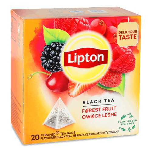 Чай Lipton Forest Fruit 20*1,8г чорний пірамідки (12)