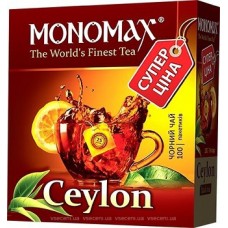 Чай Мономах Ceylon Цейлон 100*1,5г чорний