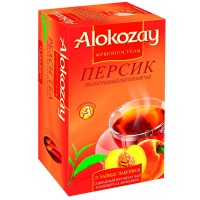 Чай Alokozay Чорний з персиком в конверті 25 * 2г (24)