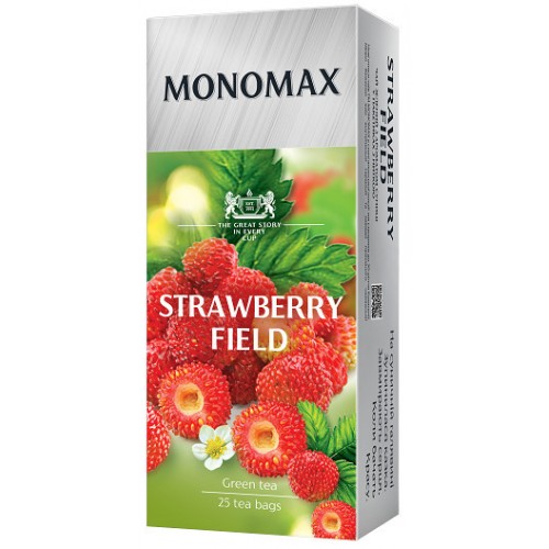 Чай Мономах Strawberry Field Земляничная поляна 25*1,5г зеленый (18)