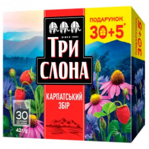 Tea Three elephants Carpathian collection 30*1.4g b/n 42g (16)