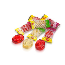 Caramel candies "Fruddy mix with taste of raspberry, lemon"