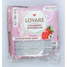 Tea Lovare Strawberry marshmallow green 50*1,5 g in sachets (9)