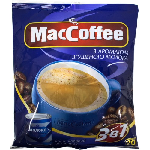 Кавовий напій MacCoffee 3 в 1 "Згущене молоко" розчинний 18г*20шт. (25)