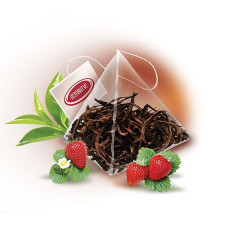 Tea Pyramid "Strawberries with cream green"