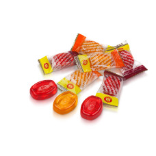 Caramel candies "Fruddy mix with taste of cherry, apricot