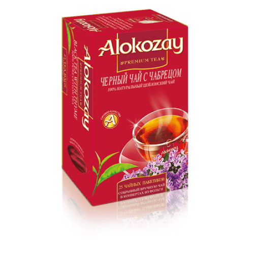 Чай Alokozay Чорний з чебрецем в конверті 25 * 2г (24)
