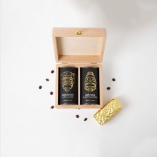 Paradise coffee Set of True diamonds "Real diamonds" 100% Arabica in a wooden box 2 * 50 g (8)