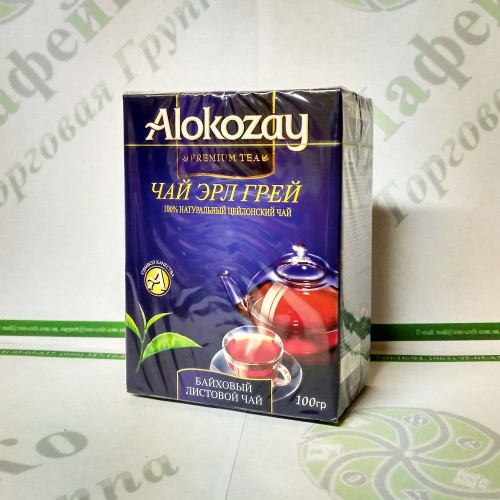 Чай Alokozay Чёрный листовой с бергамотом  100 г (40)