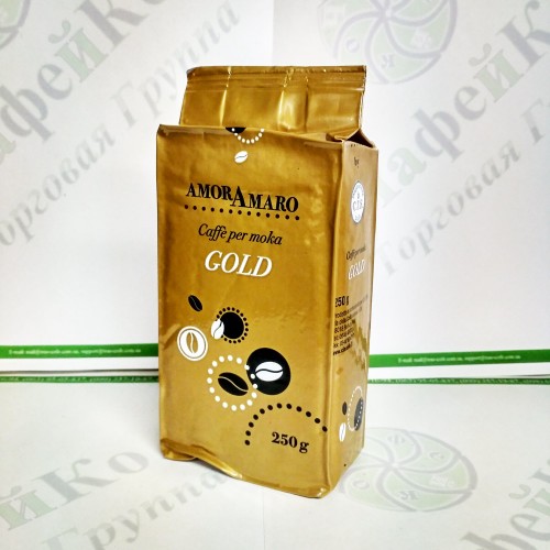 Кава AmorAmaro Gold Голд 250г 80%араб./20%роб. мелена (20)