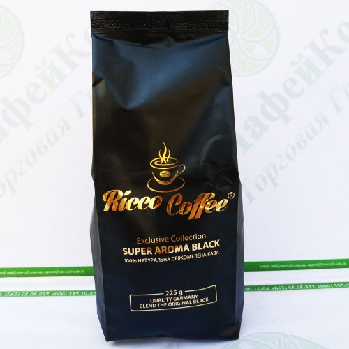 Кава Ricco Super Aroma Black 250 г мелений 60% араб 40% роб (20)