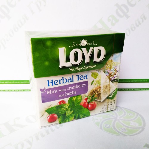 Чай в пірамідках Loyd, м'ята, журавлина і трави, 2г*20шт. (20)
