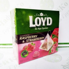 Чай в пакетиках пирамидках Loyd Raspberry&Strawberry, малина и клубника, 2г*50шт. (4)